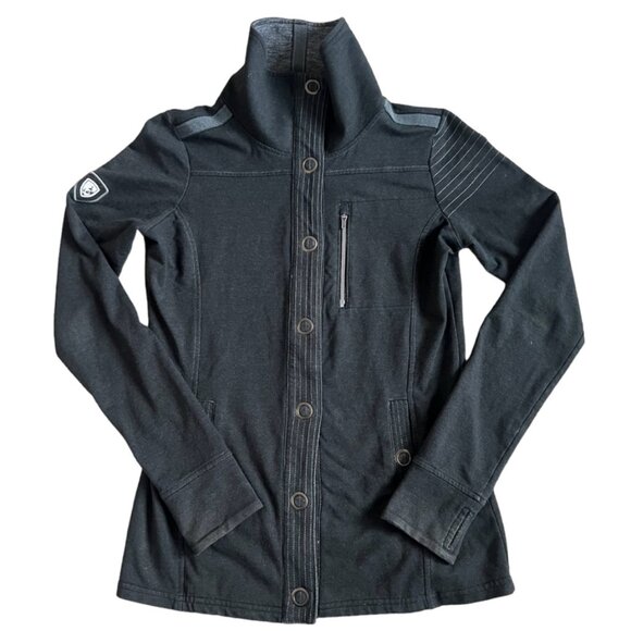 Kuhl Women’s Krush Jacket Sz XS Funnel Neck Charcoal Outdoors Hiking GUC - Picture 1 of 11